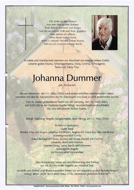 Dummer Johanna geb. Embacher