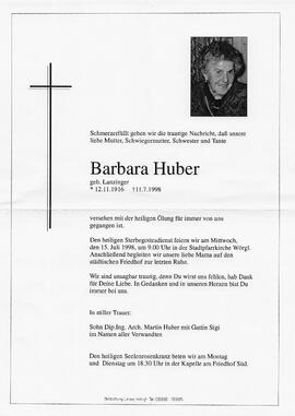 Huber Barbara geb. Lanzinger G