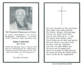 Lebiedzik Anna geb. Frank