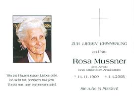 Mussner Rosa geb. Arnold