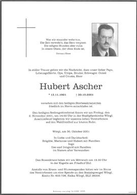 Ascher Hubert G