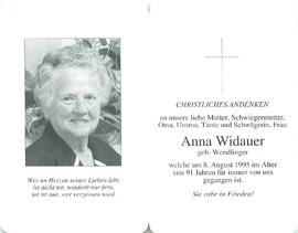 Widauer Anna geb. Wendlinger