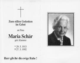 Schär Maria geb. Klammer