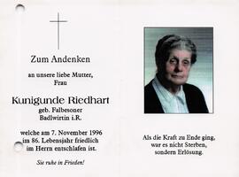 Riedhart Kunigunde geb. Falbesoner