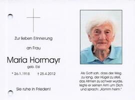 Hormayr Maria geb. Eisl