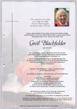 Blachfelder Gretl geb. Avanzini G