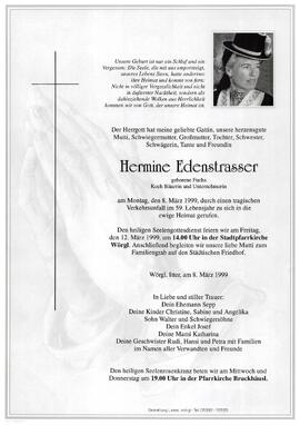 Edenstrasser Hermine geb. Fuchs G