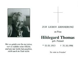 Thomas Hildegard geb. Pomsel