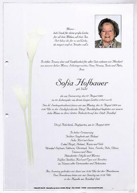 Hofbauer Sofia geb. Waibl G