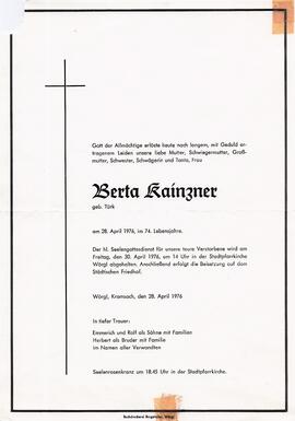 Kainzner Berta G