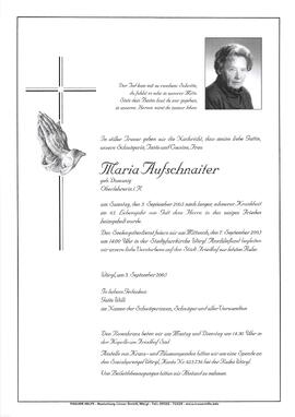 Aufschnaiter Maria geb. Domanig G
