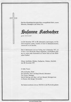 Karbacher Susanne geb. Schwabl G