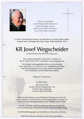 Wegscheider Josef KR G