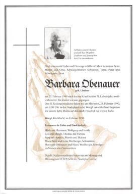 Obenauer Barbara geb. Lindner G