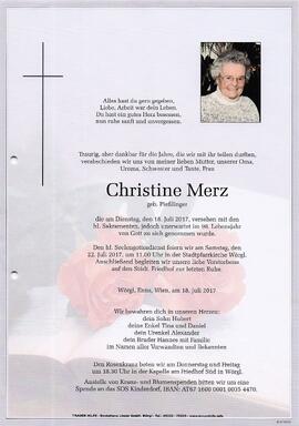 Merz Christine geb. Pießlinger G