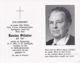 Sillaber Rosina geb. Ager