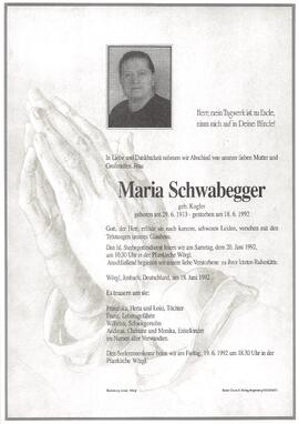 Schwabegger Maria geb. Kogler G
