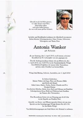 Wanker Antonia geb. Tschernitz