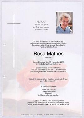 Mathes Rosa geb. Riedl G