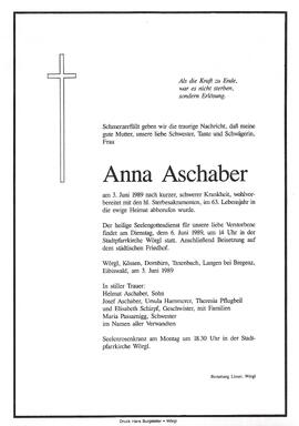 Aschaber Anna G