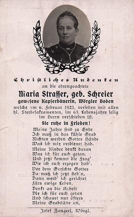 Strasser Maria geb. Schreier