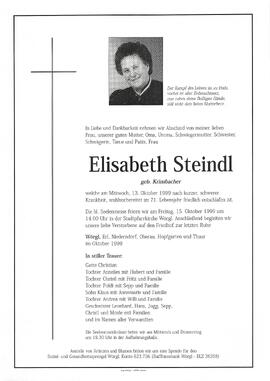 Steindl Elisabeth geb. Krimbacher G