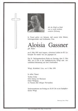 Gassner Aloisia geb. Reiter G