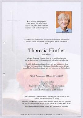 Hintler Theresia geb. Sollerer