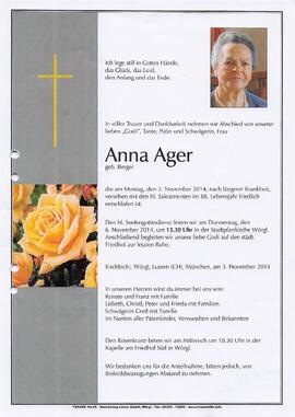 Ager Anna geb. Berger