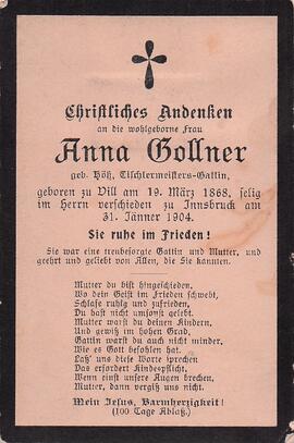 Gollner Anna geb. Böß