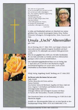 Altenmüller Ursula geb. Haid