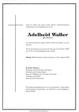 Waller Adelheid geb. Donner G
