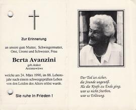 Avanzini Berta geb. Anker