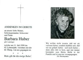 Huber Barbara geb. Lanzinger
