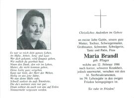 Brandl Maria geb. Pfluger