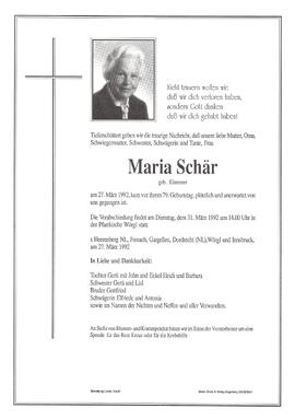 Schär Maria geb. Klammer G