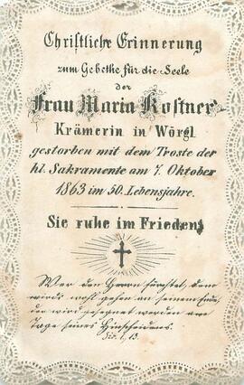 Kostner Maria Krämerin