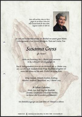 Gross Susanna geb. Feindert G