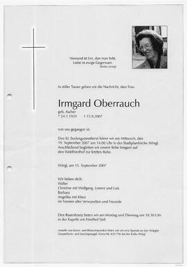 Oberrauch Irmgard geb. Ascher G