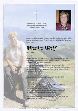 Wolf Maria geb. Zauner