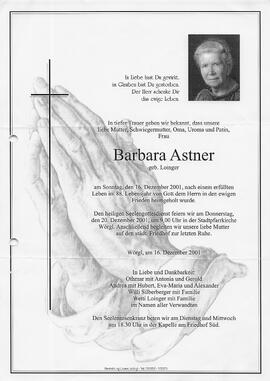 Astner Barbara geb. Loinger