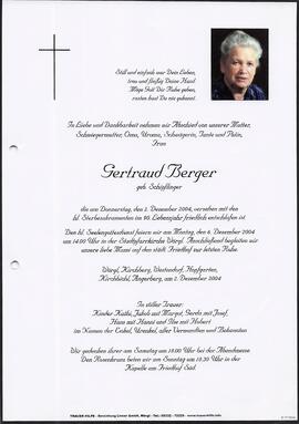 Berger Gertraud geb. Schipflinger