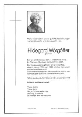 Wörgötter Hildegard geb. Glück G