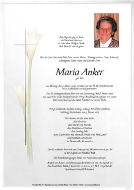 Anker Maria geb. Erb G