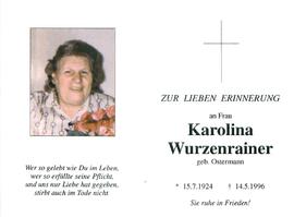 Wurzenrainer Karolina geb. Ostermann