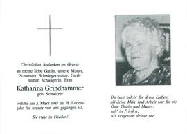 Grindhammer Katharina geb. Schwitzer