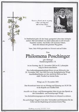 Poschinger Philomena geb. Hörtnagl G