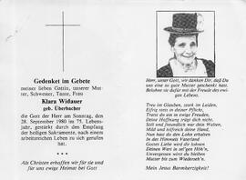 Widauer Klara geb. Überbacher