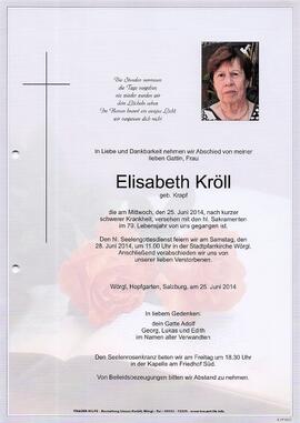Kröll Elisabeth geb. Krapf G