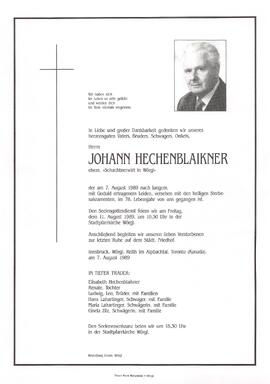 Hechenblaikner Johann G
